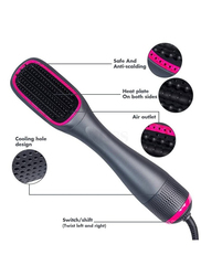 Arabest 3-in-1 Professional Hair Brush Negative Ion Blow Dryer Straightening Brush Hot Air Styling Comb, Grey