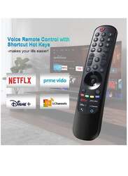 Replacement Voice Remote Control For LG LED OLED LCD 4K UHD Smart TV With Buttons For Netflix, Prime Video, Disney Plus, LG-Channels Button Black