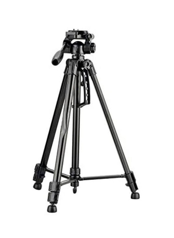

NA Aluminium Tripod with 3 Way Pan Tilt Head for Camera, Black