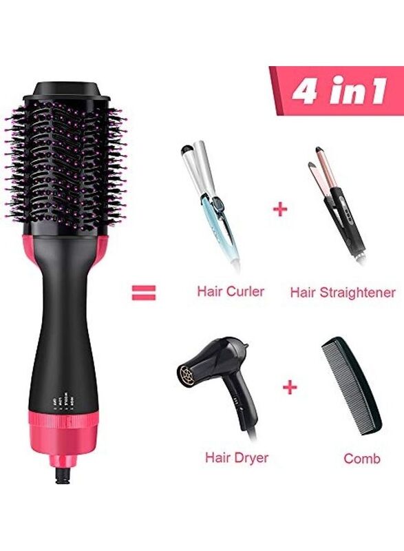 Hair Dryer Brush Black/Pink