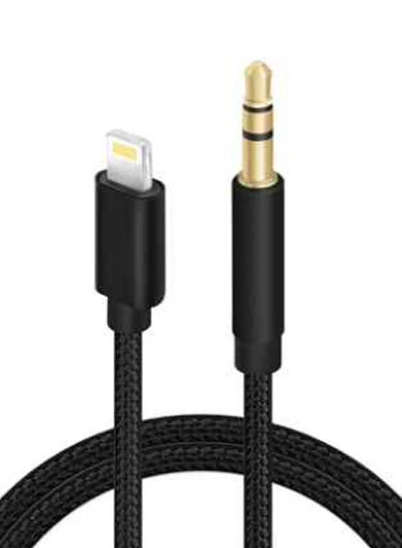 

Olliwon 2-Feet 3.5 mm Aux Cable, Lightning Male to 3.5 mm Jack for Apple Phones, Black