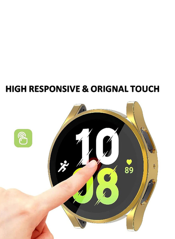 ZOOMEE Protective Ultra Thin Soft TPU Shockproof Case Cover for Samsung Galaxy Watch 4 40mm, Gold