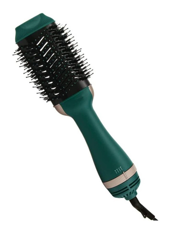 Arabest Professional Hot Air Styler One Step Hair Dryer & Volumizer Hair Straightener Brush, Green/Black