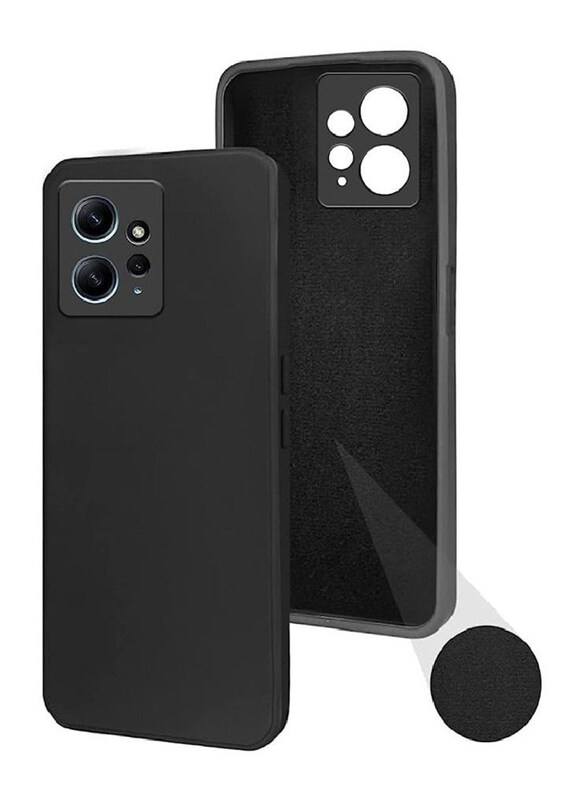 

Olliwon Xiaomi Redmi Note 12 4G Protective Shockproof Camera Protection Soft Silicone Mobile Phone Back Case Cover, Black