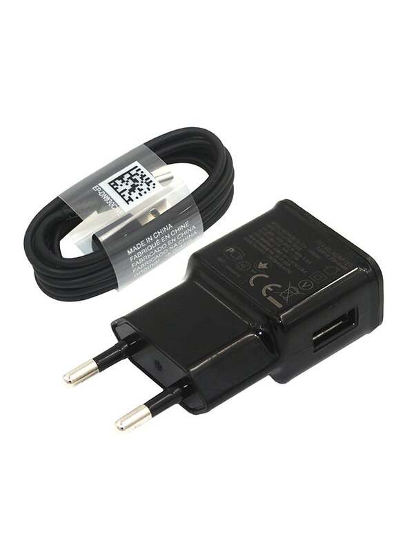 Universal Travel USB Power Supply Wall Adapter With USB 3.1 Type-C Cable Black