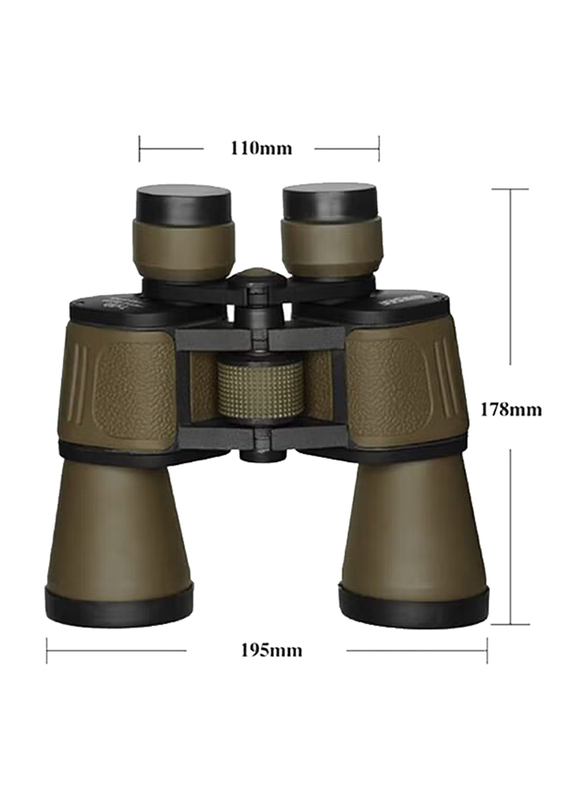 7X High Definition Binoculars, Black/Brown