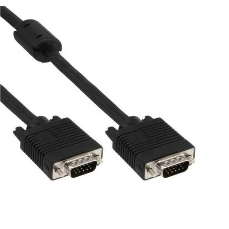 3-Meters Male To Male VGA Cable, Black
