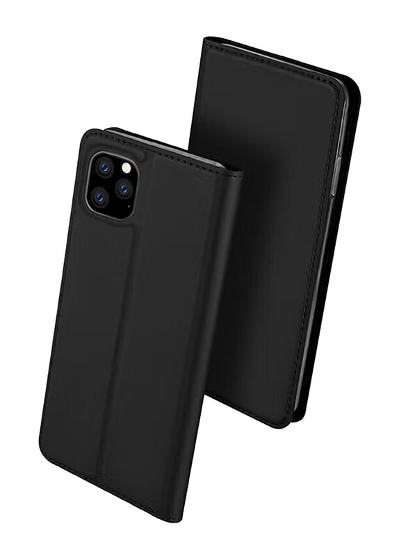 

Dux Ducis Apple iPhone 11 Pro Max Protective Flip Mobile Phone Case Cover with Card Slot, Black