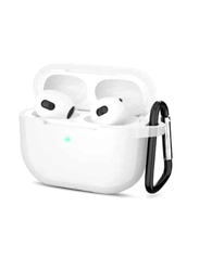 Apple AirPods 3 Protective Case Cover With Keychain & Lock, White