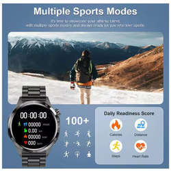 Hyx 2023 Fitness Smart Watch with Answer Make Calls, Sports, Blood Oxygen, Heart Rate & Sleep Monitor, Black