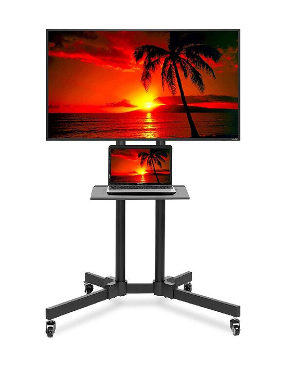 

Generic Rolling TV Mobile Cart Stand for 32-75 Inch Plasma Screen, LED, LCD, OLED, Curved TVs, Black