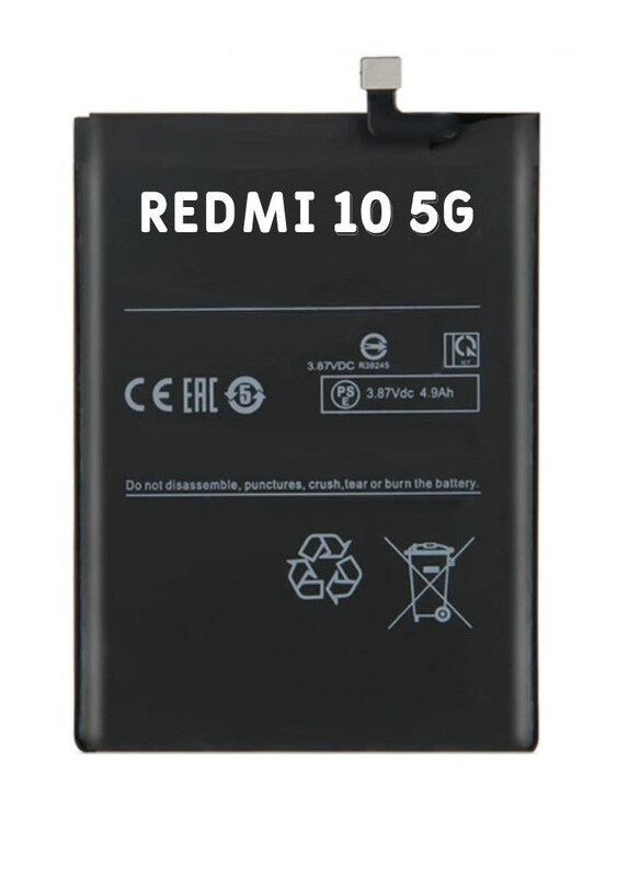 

Hyx Xiaomi Redmi 10 5G Replacement High Quality Original Battery, Black