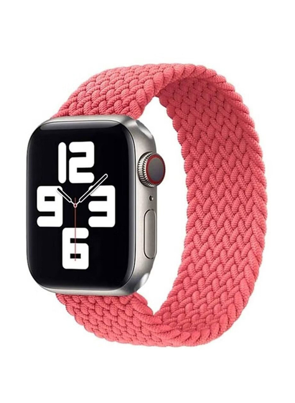 

Generic Replacement Braided Solo Loop Strap Band For Apple Watch 44mm, Pink