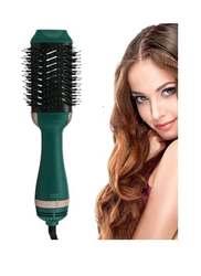 Arabest Professional Hot Air Styler One Step Hair Dryer & Volumizer Hair Straightener Brush Comb, Green