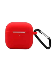 Apple AirPods 3 Protective Case Cover With Keychain & Lock, Red