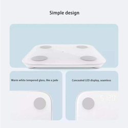 Xiaomi Mi Body Scale 2 Smart Fat Weight Health Scale with LED Digital Display, White