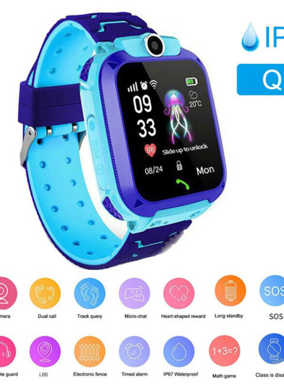 

Generic Q12 Kids Intelligent Waterproof Anti-Lost Smartwatch, Blue