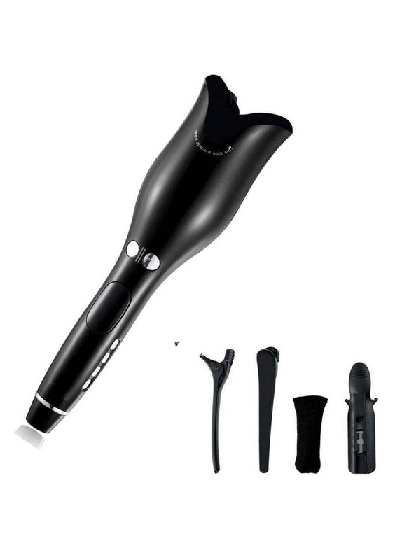 

Generic Automatic Ceramic Rotating Hair Curler, Black