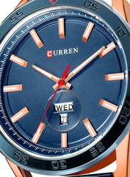 Curren Analog Watch for Men with Stainless Steel Band, Water Resistant, 8331, Blue