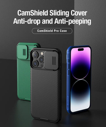 Nillkin Apple iPhone 15 Pro CamShield Pro Series Mobile Phone Case Cover, Green