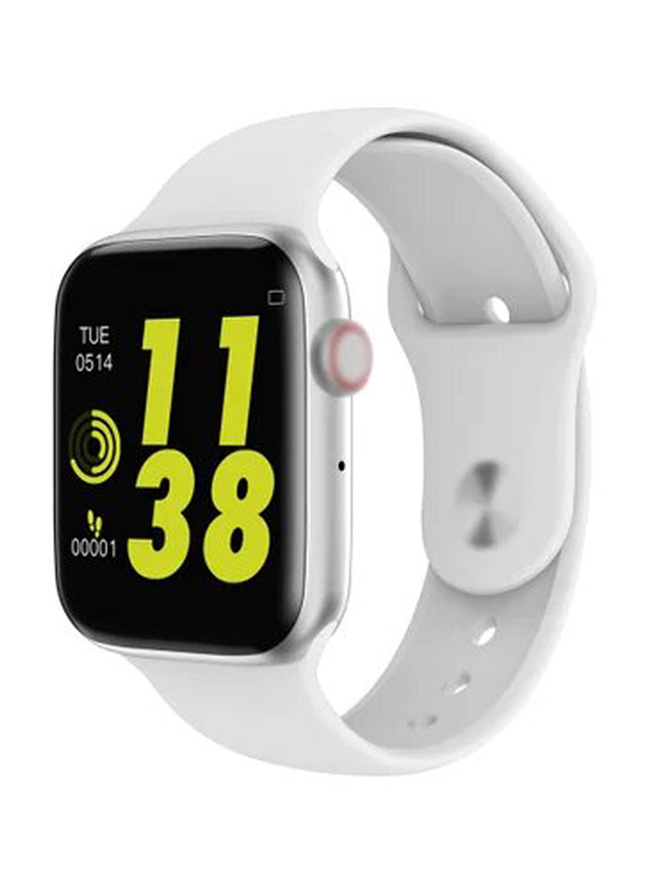 Watch W34 Smartwatches, Grey Case With White Sport Band