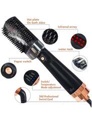 Professional 3 in 1 Steam Hair Dryer Brush With Infrared Light And Steam Spray Hot Air Comb