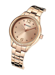 Curren Analog Watch for Women with Alloy Band, Water Resistant, 9003, Gold