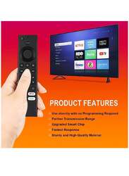 Replacement Remote Control For Insignia fire TV and Toshiba fire TV with Prime Video/Netflix/HBO, hulu Shortcut Keys Black