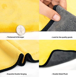 3-Piece Multipurpose Microfiber Cleaning & Drying Car Microfiber Towel, Multicolour