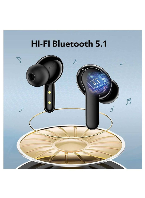 XiuWoo Bluetooth In-Ear Noise Cancelling Earbuds, Black