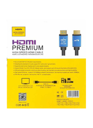 Jbq 5-Meter 4K HDMI HDTV Cable, HDMI to HDMI for Display Devices, Black/Blue