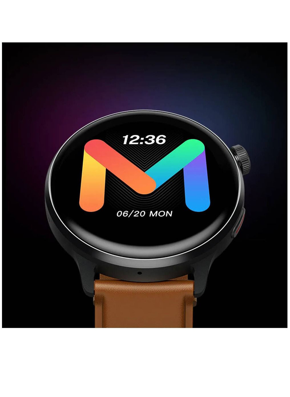 Mibro 1.3 Inch Watch Lite2 Amoled Smartwatch, Brown/Black