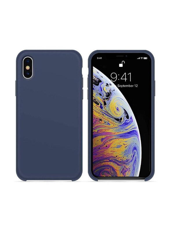 

Generic Apple iPhone x Silky-soft touch Full-Body Protective Mobile Phone Back Case Cover, Blue
