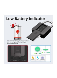 Xiuwoo Fingerprint Padlock Bluetooth Lock/Mobile APP/Smart Padlock with Keyless Biometric, Black