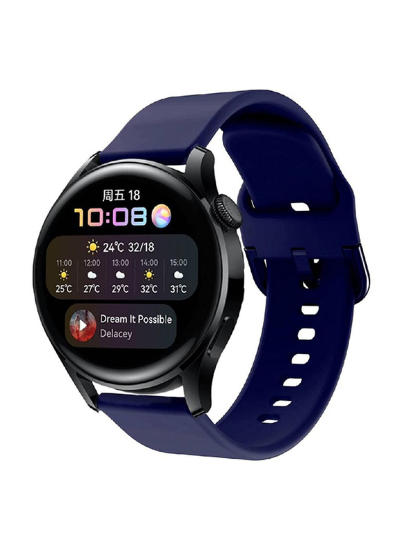 Replacement Soft Silicone Strap for Huawei Watch 3, Blue