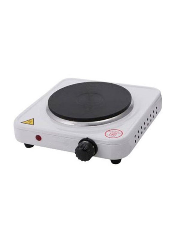 Arabest Electric Single Hot Plate with Adjustable Temperature Control, 1000W, White