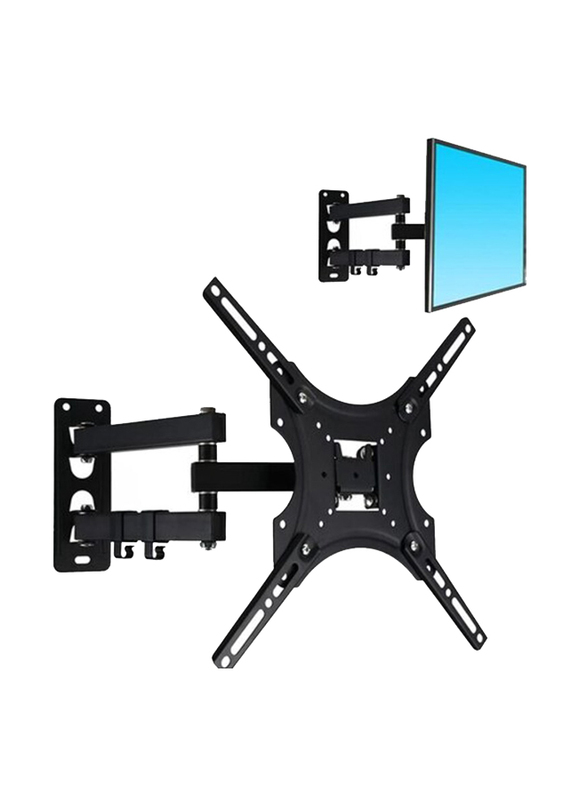 TV Wall Mount Bracket with Swivel and Articulating Tilt Arm Bracket (C1) for 32-55 Inches LED/LCD/OLED Plasma Flat Screen Monitor/TVs, Black