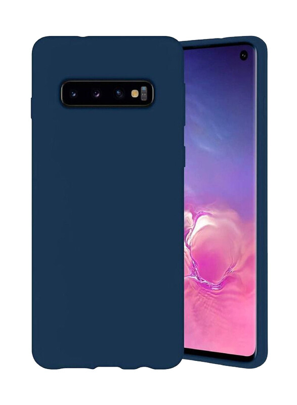 

Generic Samsung Galaxy S10 Protective Soft Silicone Mobile Phone Case Cover, Blue