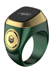 OLED Display Digital Bluetooth Smart Zikr Tasbih Ring, Green