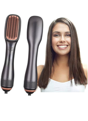 Arabest 3-in-1 Professional Hair Dryer Negative Ion Blow Hair Straightening Hot Air Electric Comb Brush, Black/Brown