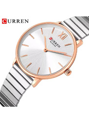 Curren Analog Watch for Women, Water Resistant, 9040, Silver