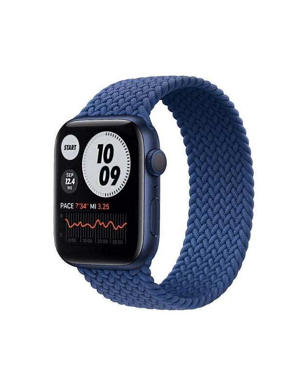 

Generic Braided Solo Loop Watch Band for Apple Watch Series 7 45mm, Blue