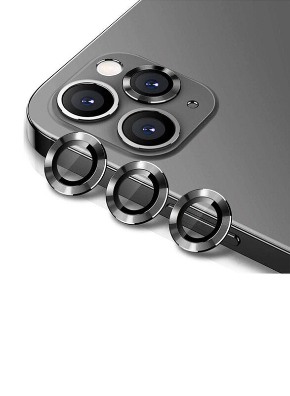 

Techshare Apple iPhone 12 Pro Camera Lens Protector, 3 Piece, Black