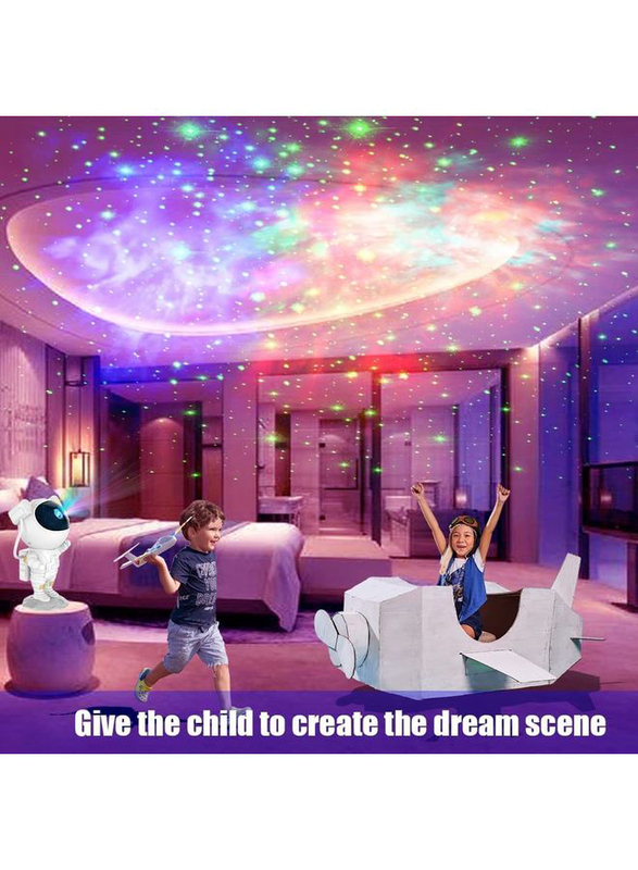 Arabest Kids Astronaut Star Galaxy Projector Light with Timer and Remote Control, White