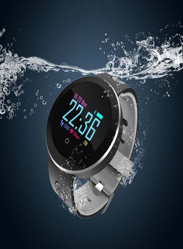 Q8 Pro Real-Time Heart Rate Monitor Smartwatch Silver/Black