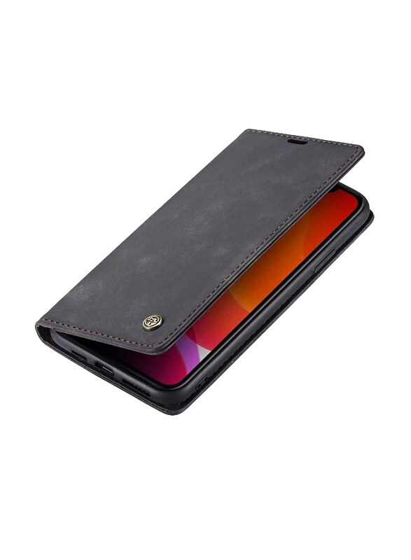 

Generic Samsung Galaxy A13 5g Genuine Leather Wallet Magnetic Flip Mobile Phone Case Cover, Black