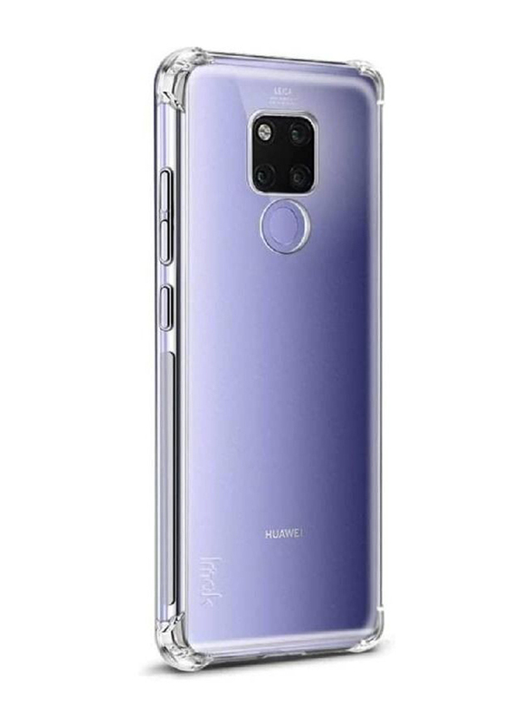 Huawei Mate 20 Soft Silicone Shockproof Anti-Scratch Protective Bumper Shell Corner Mobile Phone Case Cover, Clear