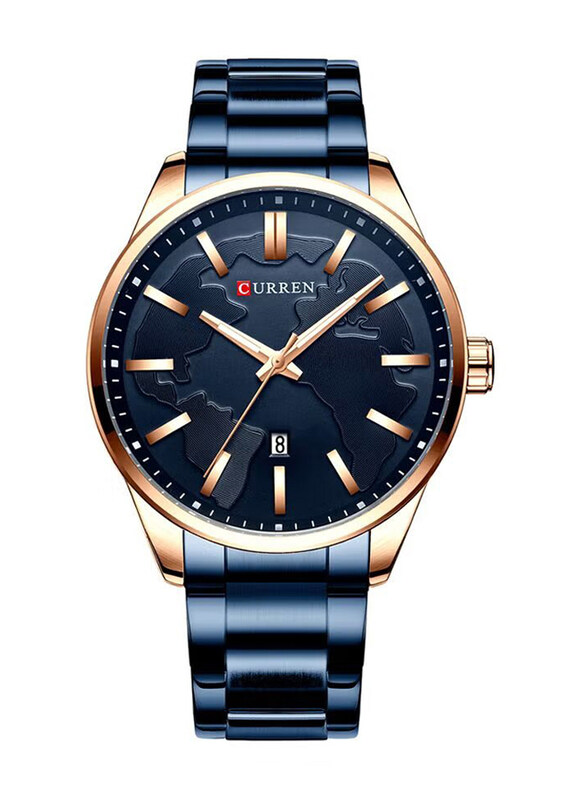 

Curren Analog Watch for Men with Stainless Steel Band, J4139BL-KM, Blue