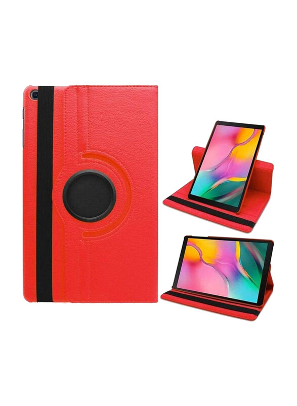 

Generic Samsung Galaxy Tab S6 Lite 10.4 2020 360 Degree Rotating Stand Auto Sleep & Wake Folio Leather Smart Mobile Phone Case Cover, Red