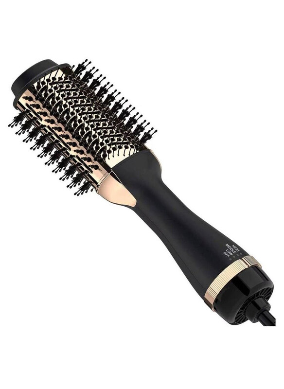 

Arabest One-Step Hair Dryer Brush for Styling and Frizz Control Negative Ionic Hot Air Brush Volumizer withCeramic Coating, Gold/Black